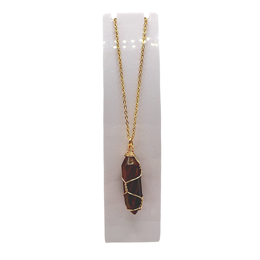 Healing Crystal Necklace - Tiger's Eye