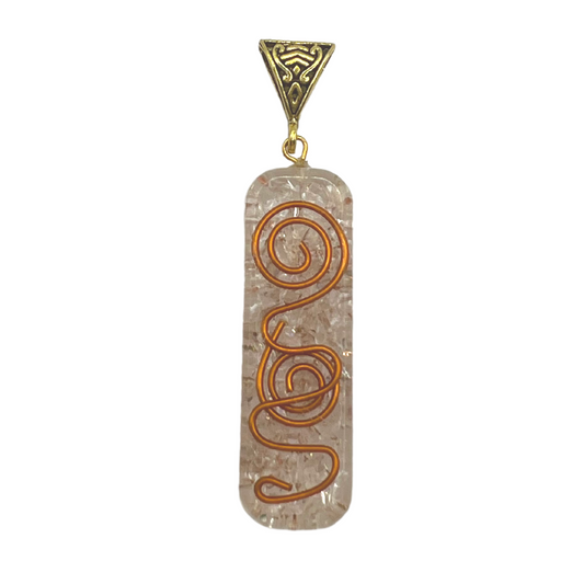 Orgone Healing Necklace - Clear Quartz with Copper Quartz