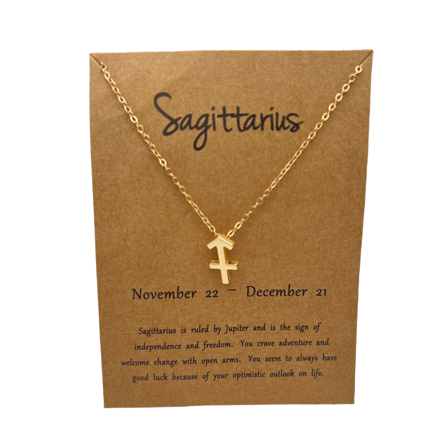 Astrology Gold Necklace - Sagittarius