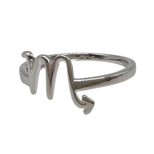 Astrology Silver Ring - Scorpio