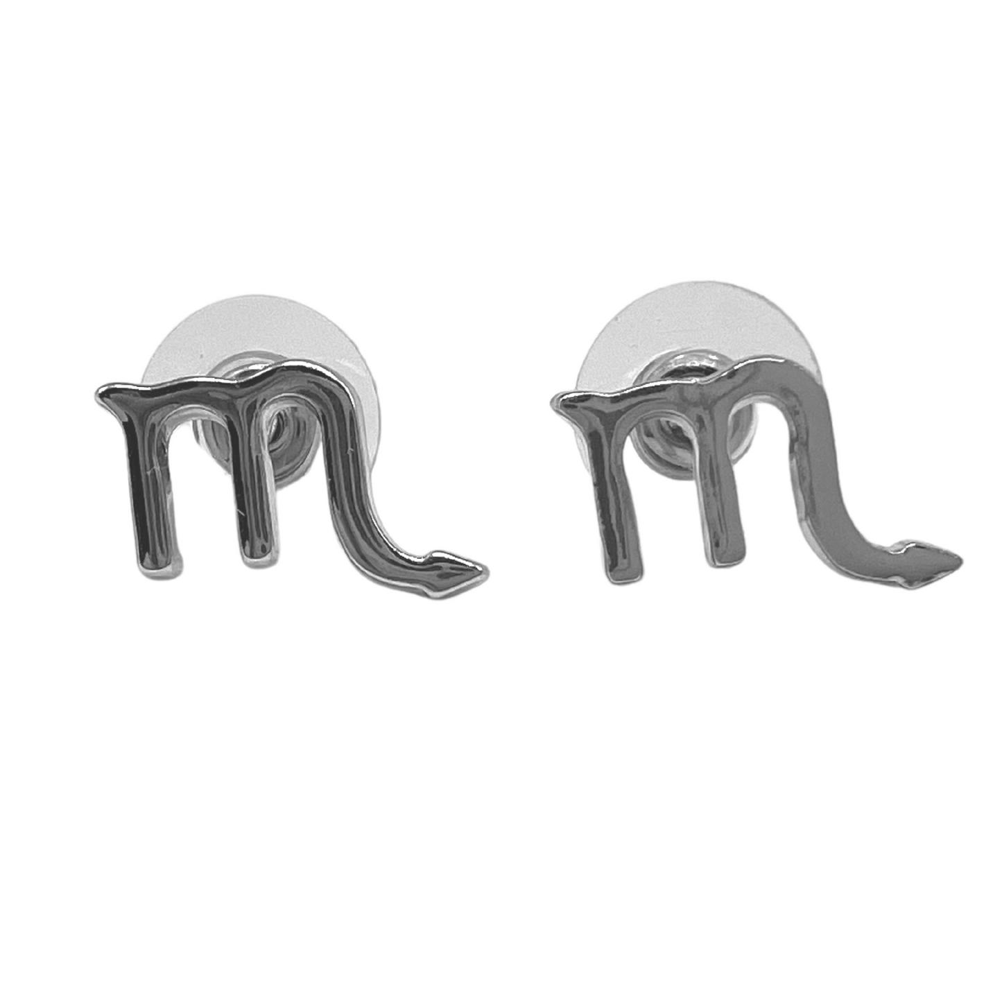 Astrology Silver Earrings - Scorpio