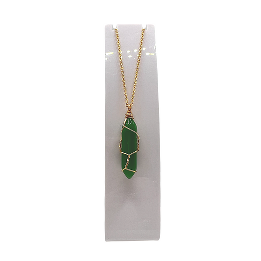 Healing Crystal Necklace - Green Jade