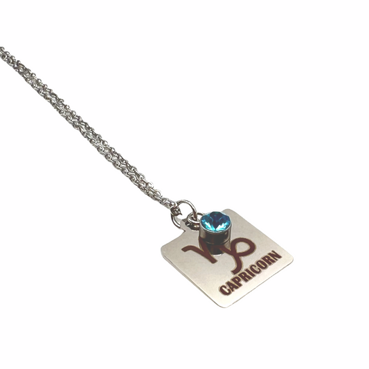 Zodiac Birthstone Necklace - Capricorn