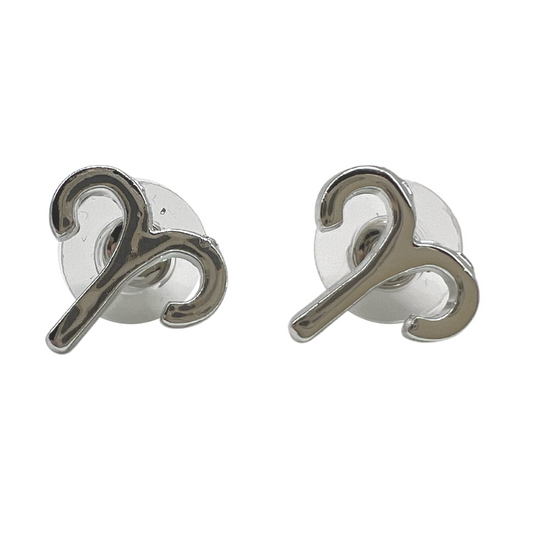 Astrology Silver Earrings - Aries