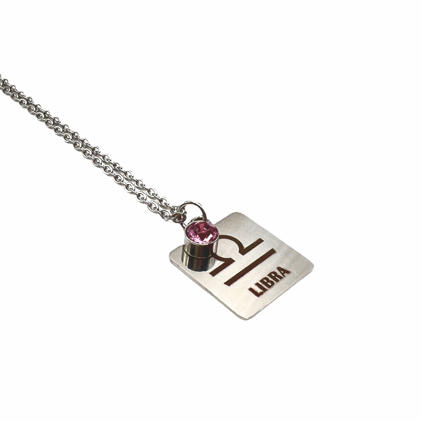 Zodiac Birthstone Necklace - Libra