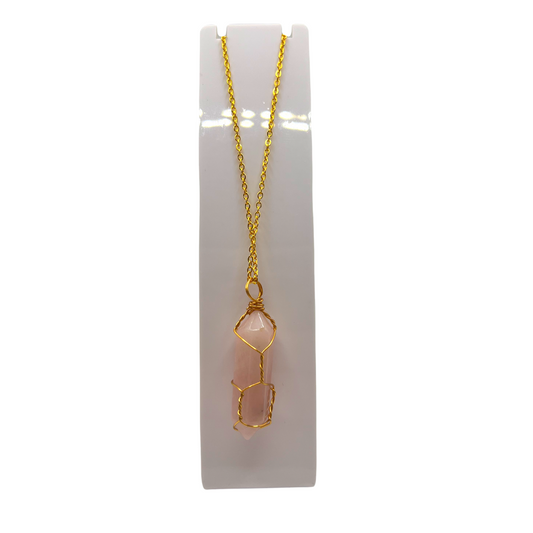 Rose Quartz - Healing Crystal Necklace
