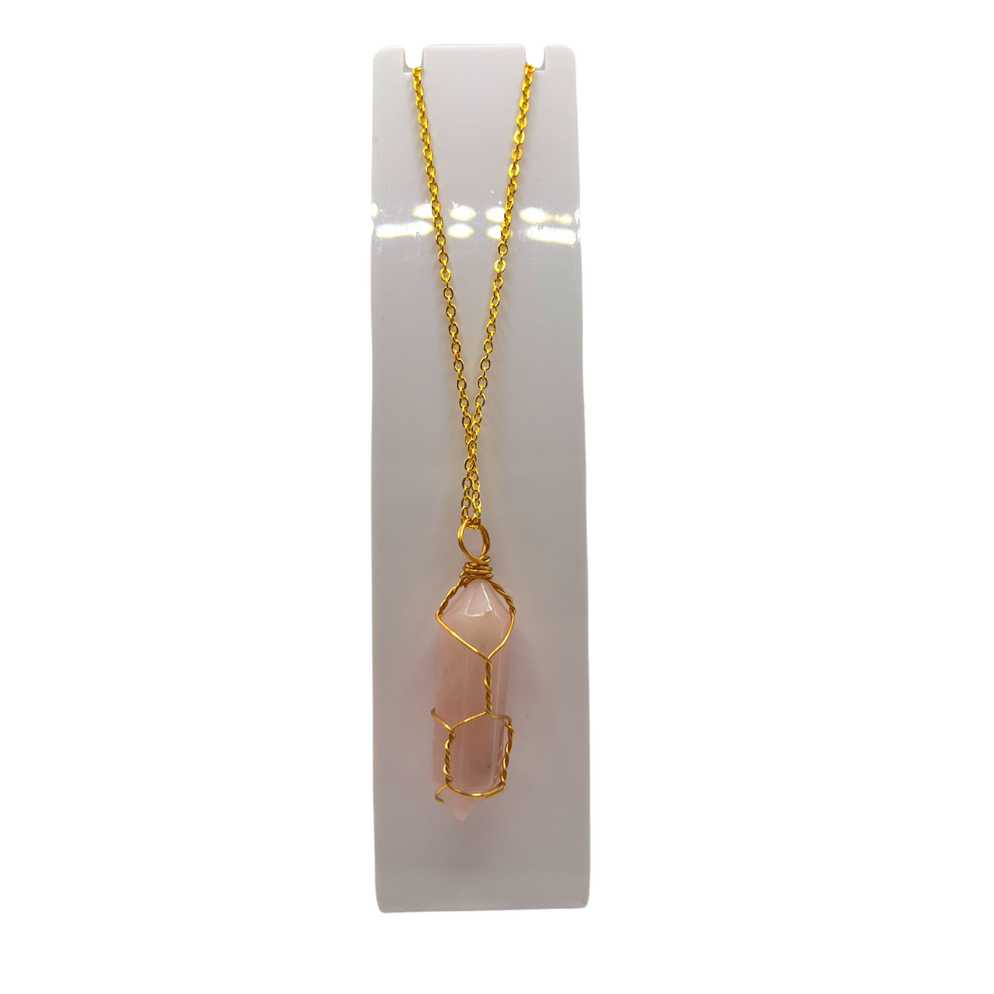 Healing Crystal Necklace - Rose Quartz