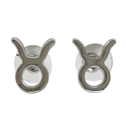 Astrology Silver Earrings - Taurus