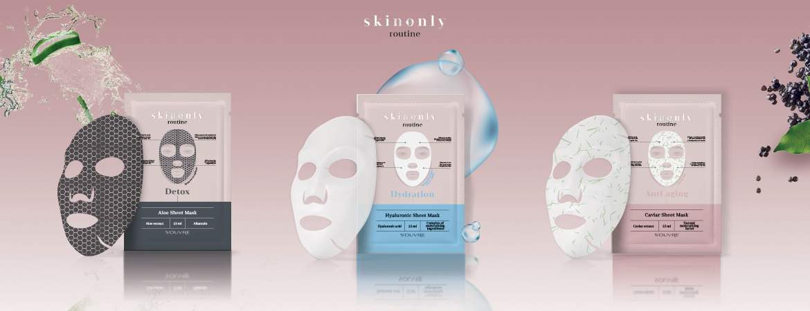 Skinonly Routine Hyaluronic Moisturizng Masks Set