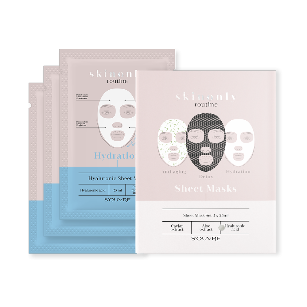 Skinonly Routine Hyaluronic Moisturizng Masks Set